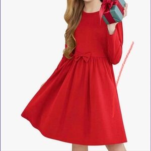 Red cotton dress